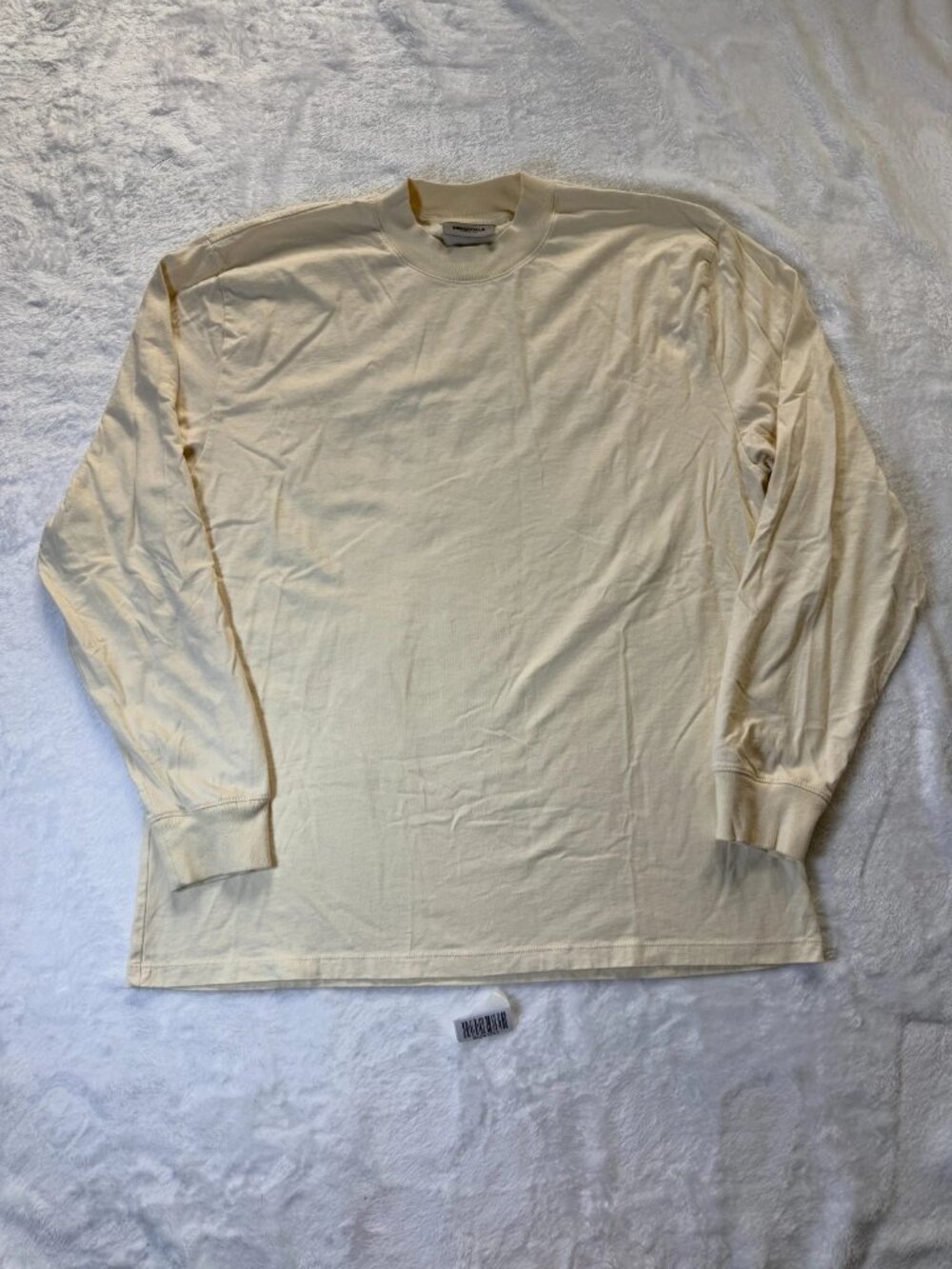 WORN Fear of God ESSENTIALS Mens Long Sleeve T Shirt White Size XXL
